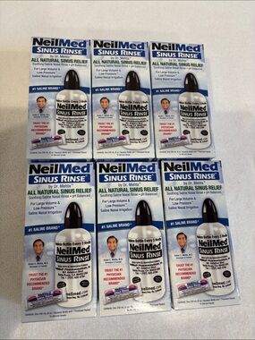 Sinus Rinse Nasal Irrigation Kit —Saline Kit (NeilMed) pack of 6,Bargain Price!